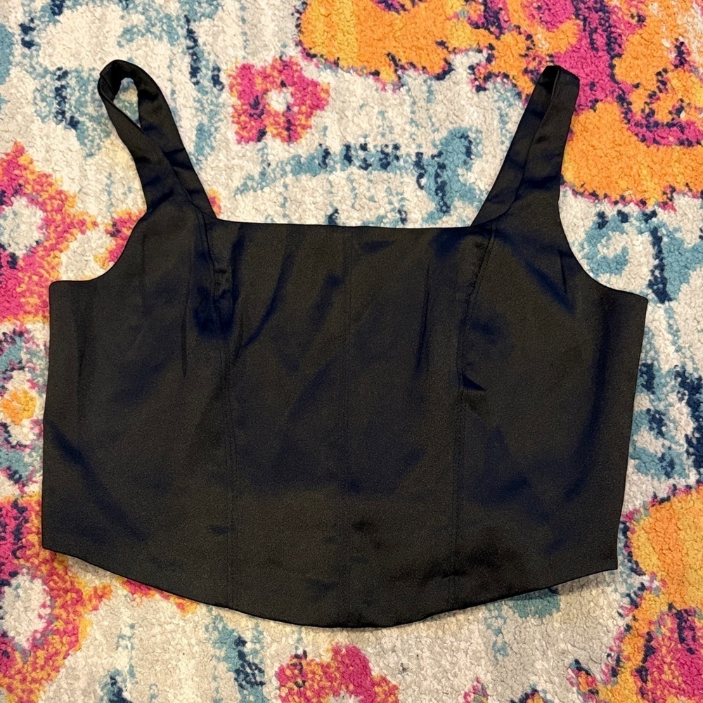 House of Harlow 1960 Black Crop Top
